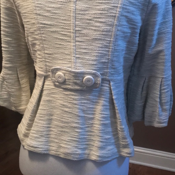 Anthropologie short ruffled button jacket - Picture 3 of 7